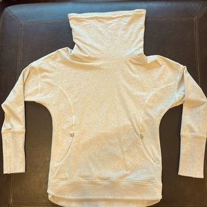 Lululemon cowl neck pullover. Color Oatmeal . Size 6-8.
